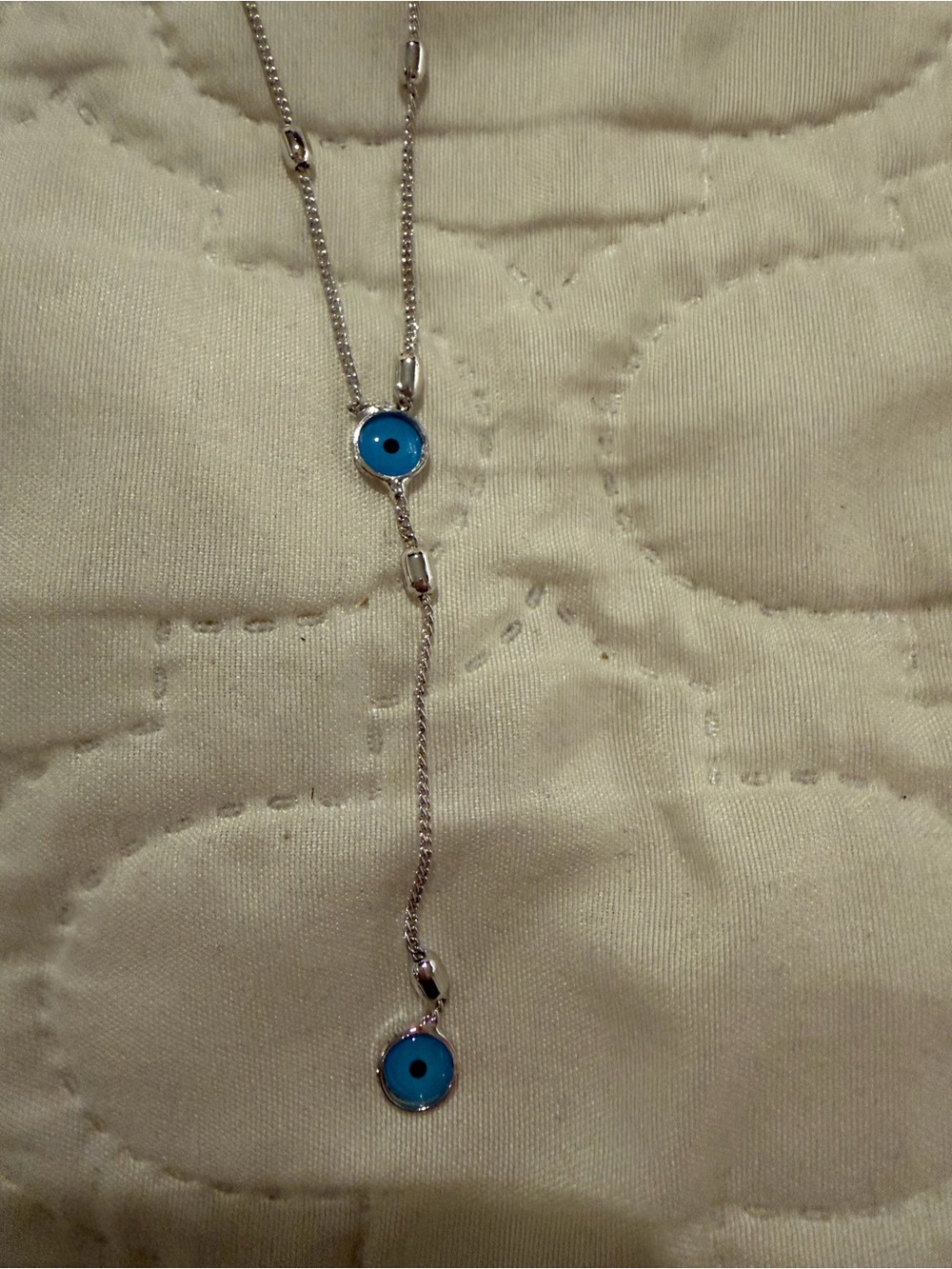 Sterling Silver Blue Evil Eye Pendant Necklace